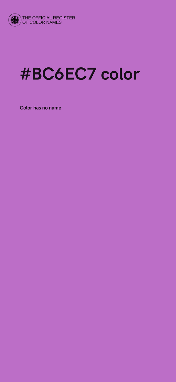 #BC6EC7 color image