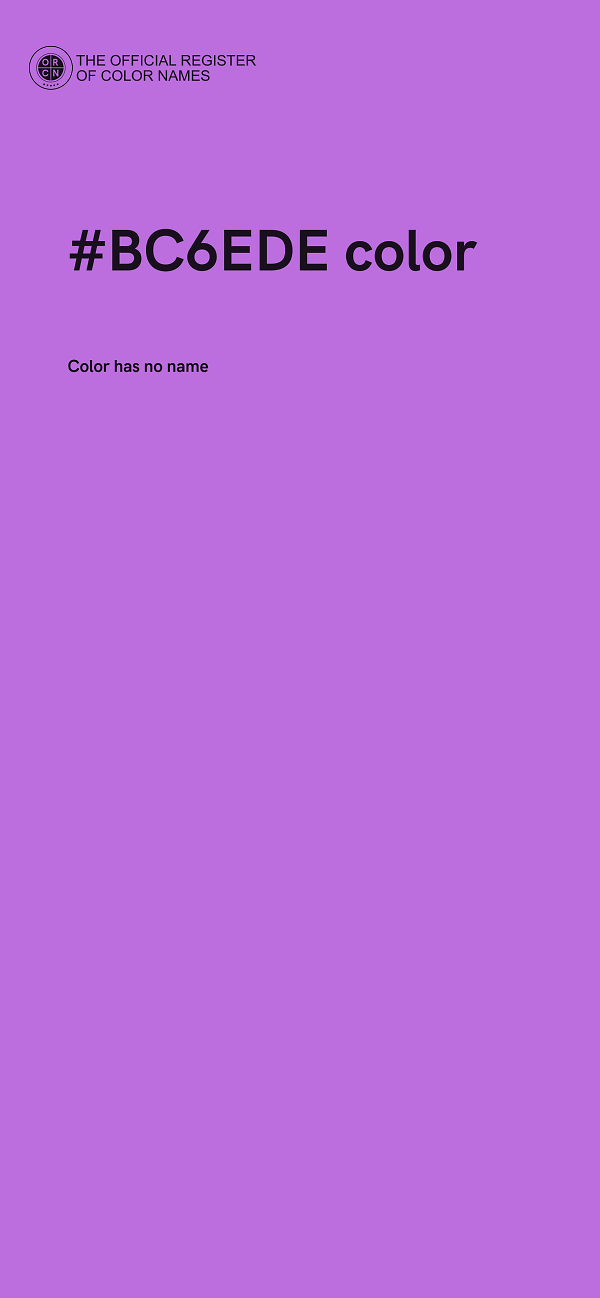 #BC6EDE color image