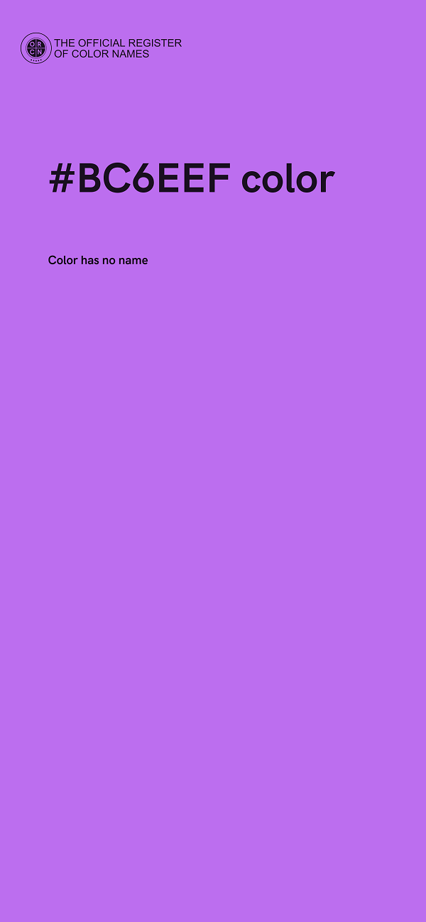#BC6EEF color image