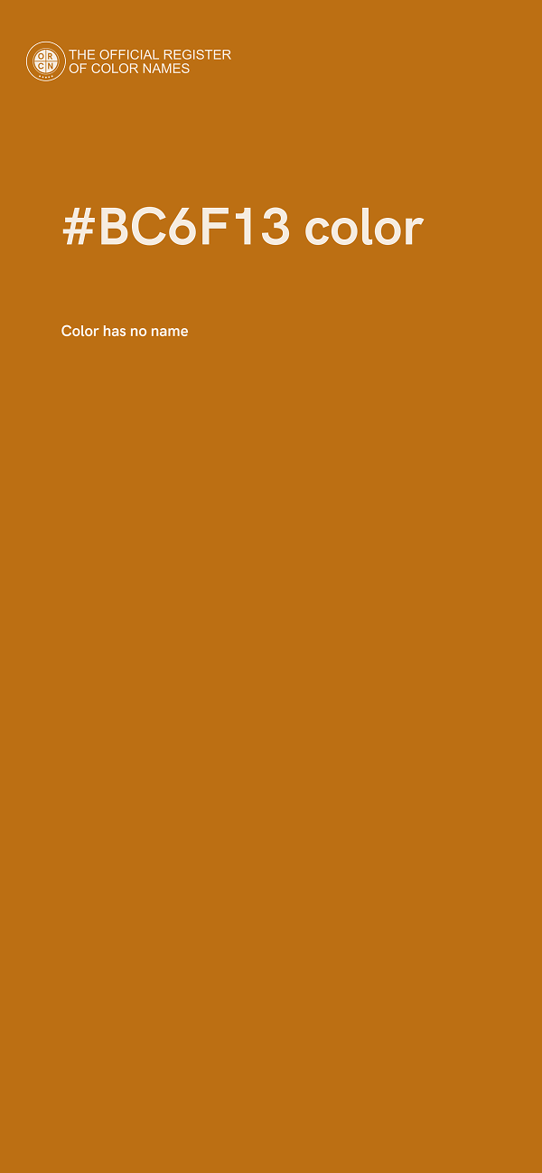 #BC6F13 color image