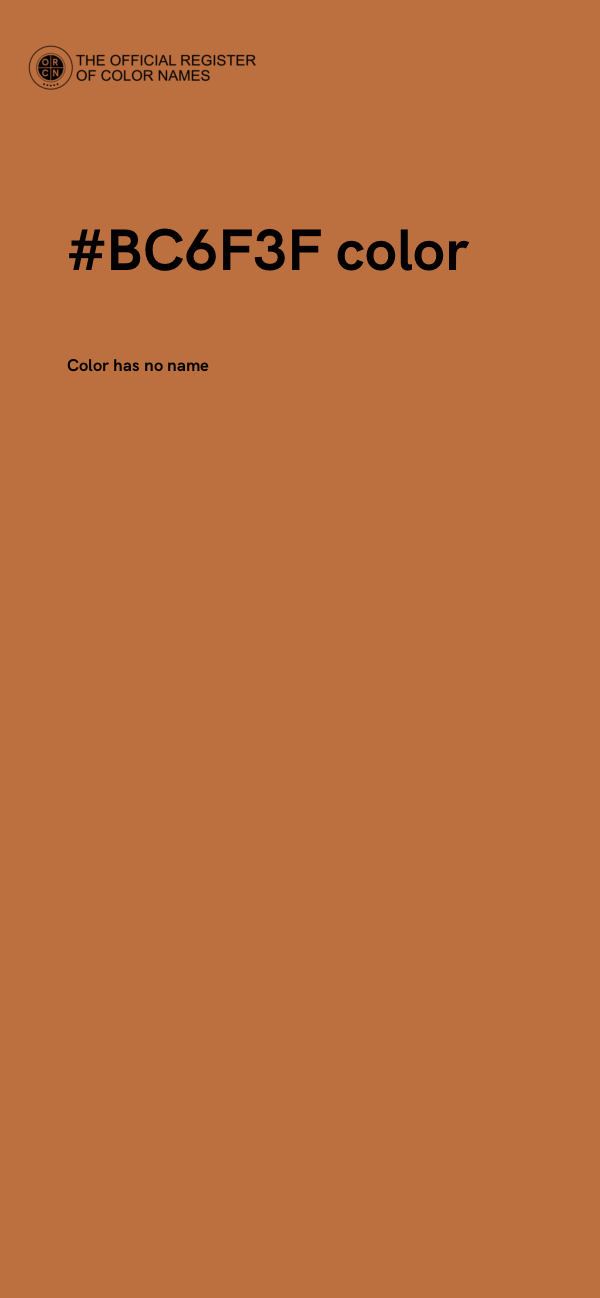 #BC6F3F color image