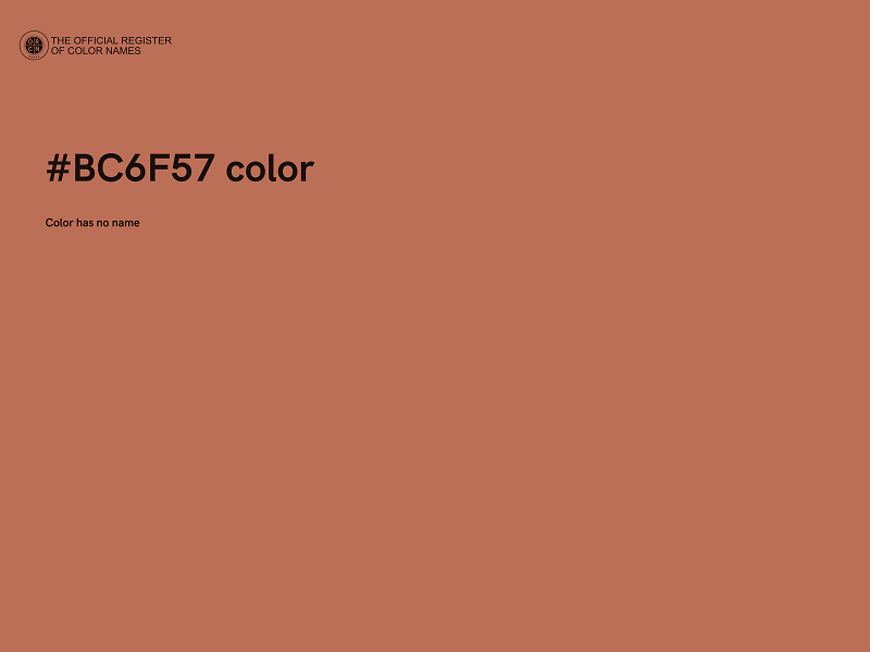 #BC6F57 color image