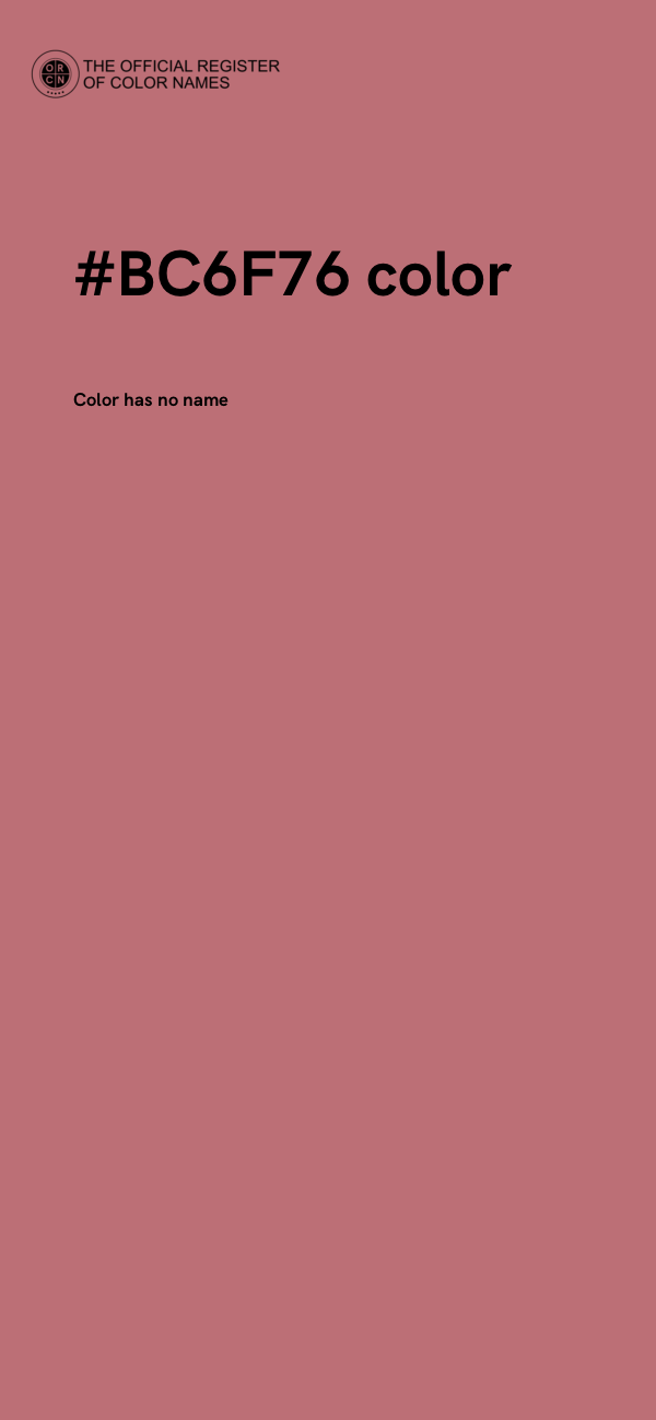 #BC6F76 color image
