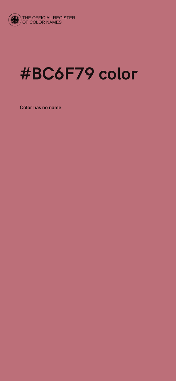 #BC6F79 color image