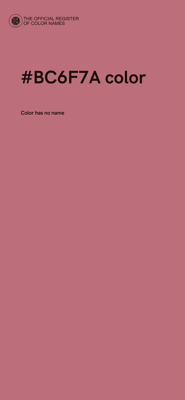 #BC6F7A color image