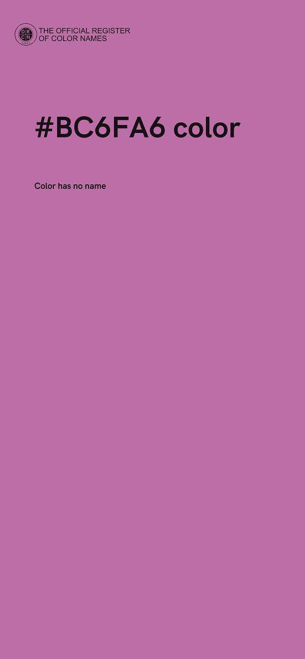 #BC6FA6 color image