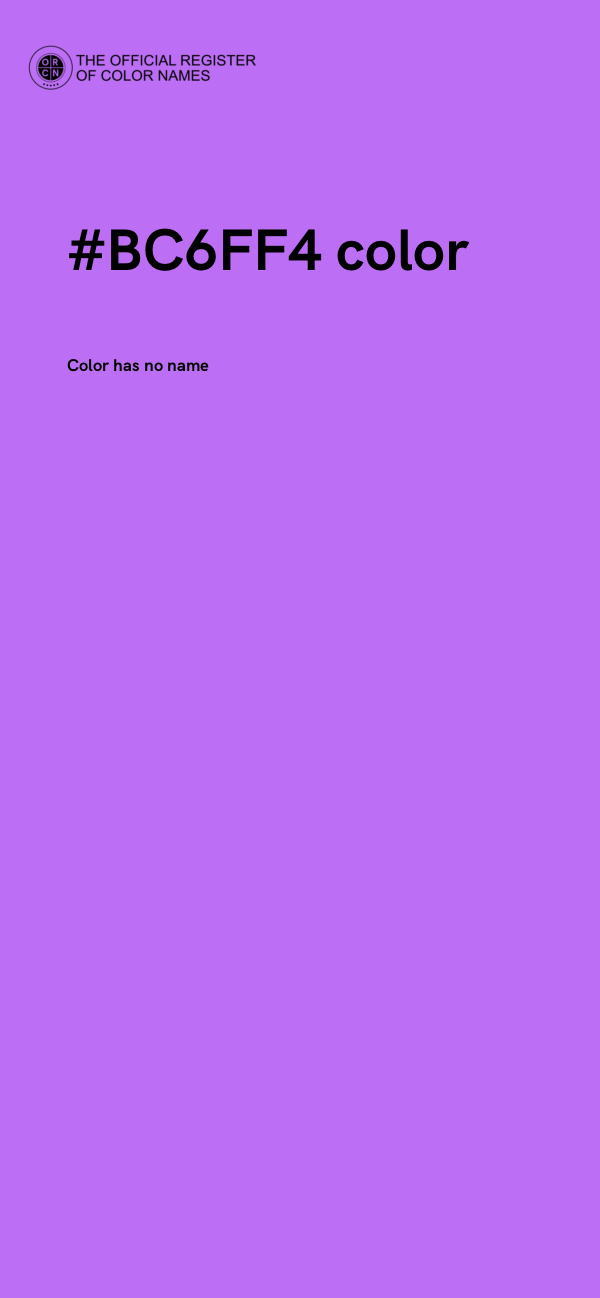#BC6FF4 color image
