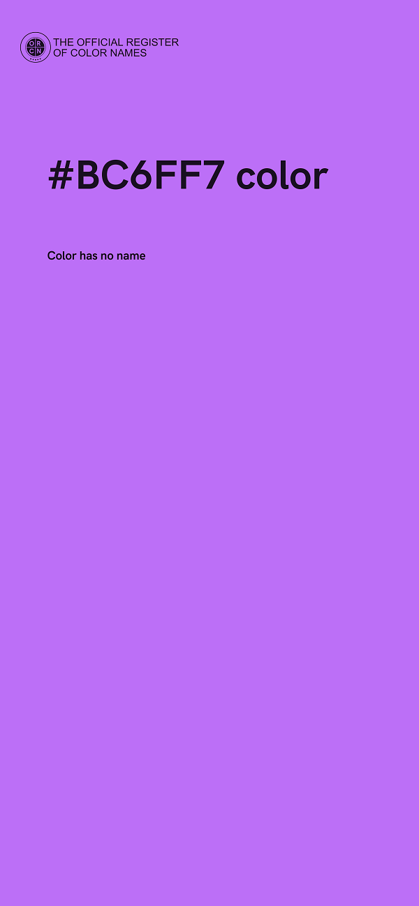 #BC6FF7 color image