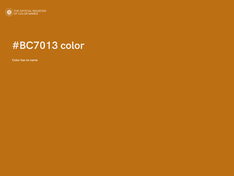 #BC7013 color image