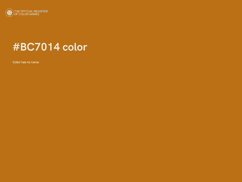#BC7014 color image