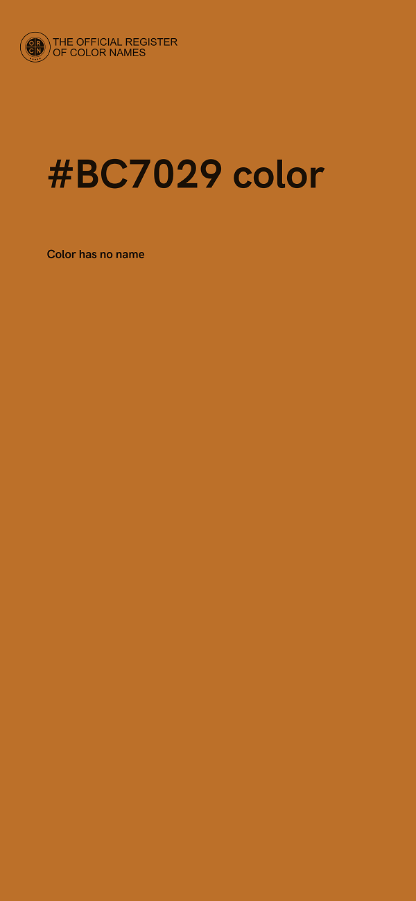 #BC7029 color image
