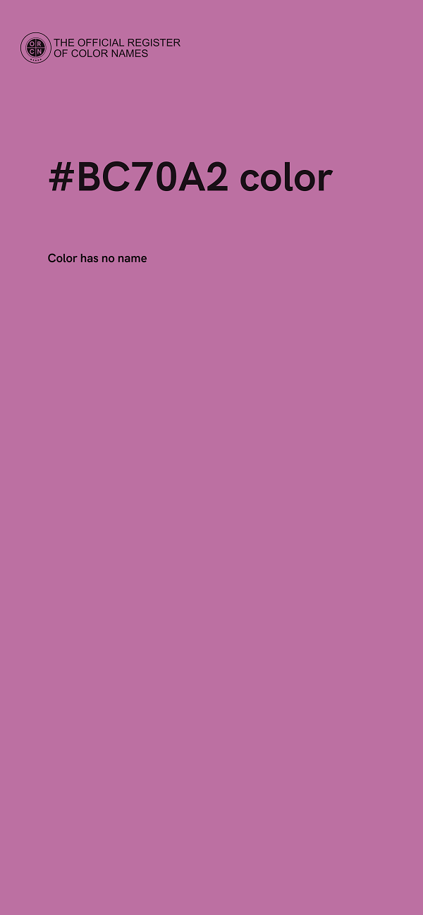 #BC70A2 color image