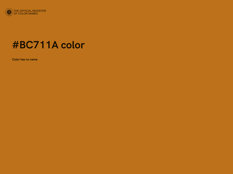 #BC711A color image