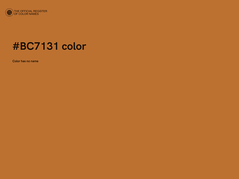 #BC7131 color image