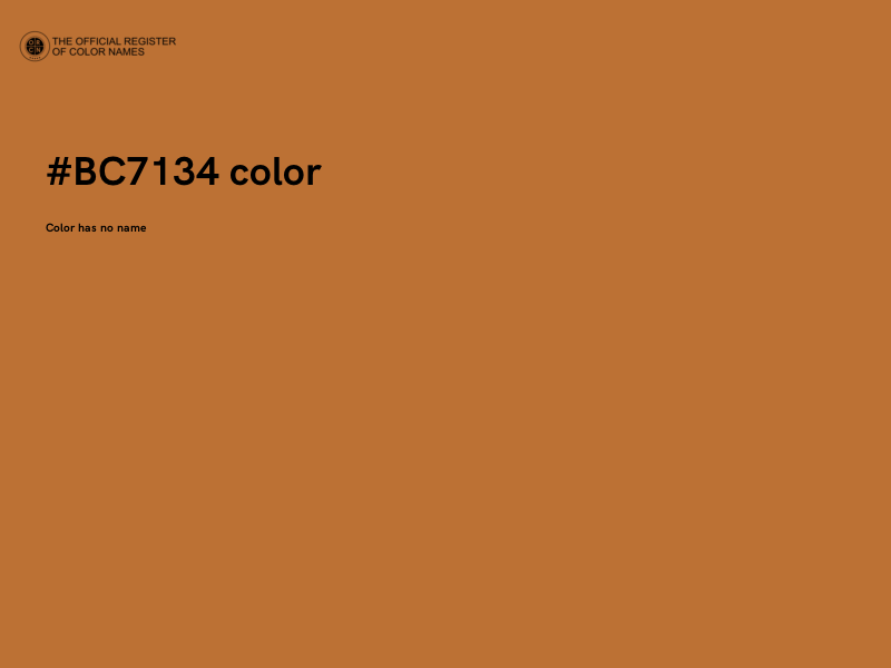 #BC7134 color image
