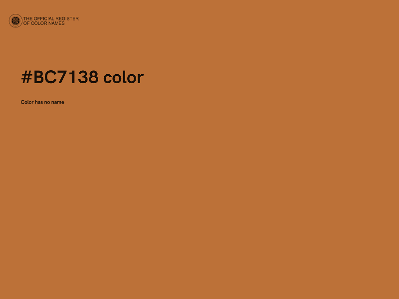 #BC7138 color image