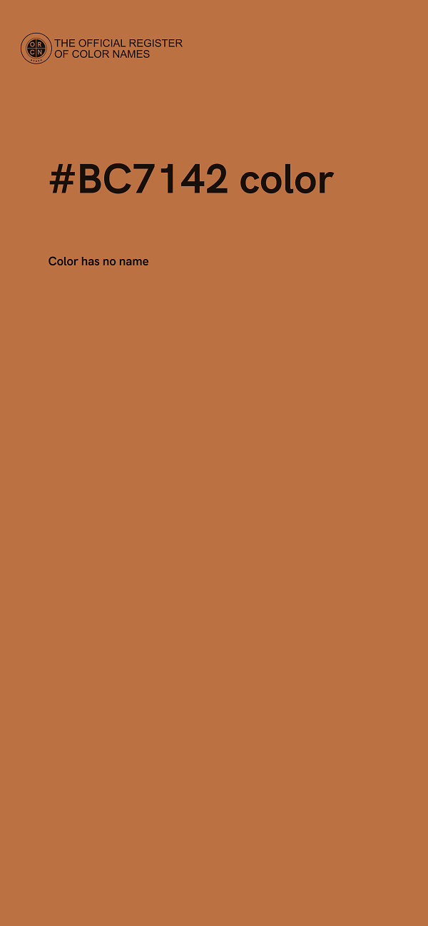 #BC7142 color image