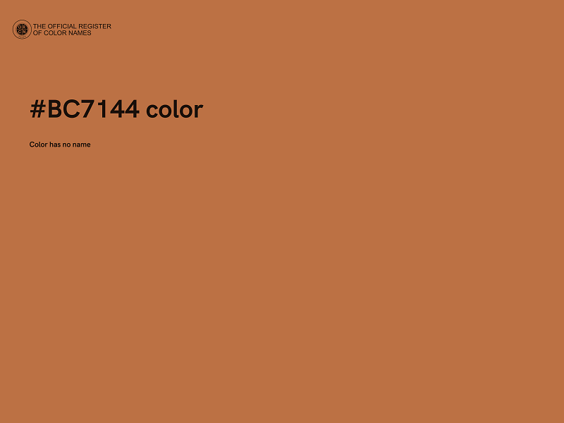 #BC7144 color image