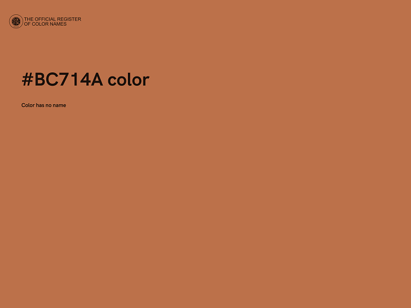 #BC714A color image