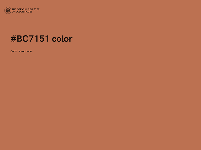 #BC7151 color image