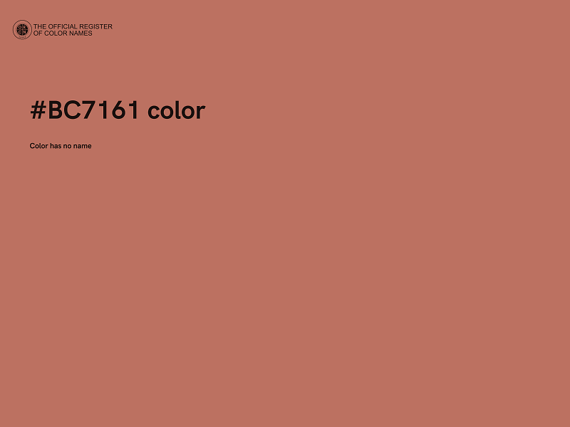 #BC7161 color image