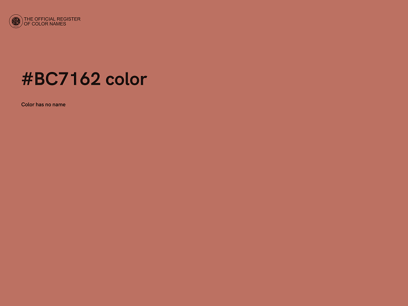 #BC7162 color image