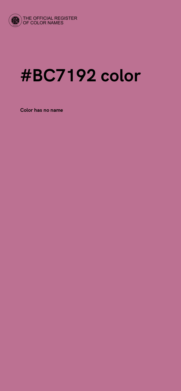 #BC7192 color image