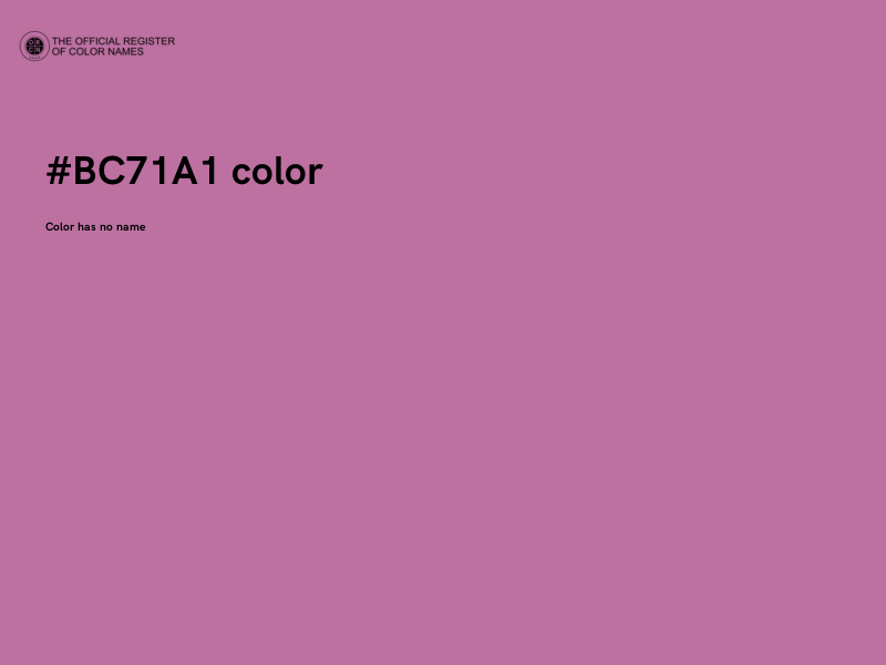 #BC71A1 color image