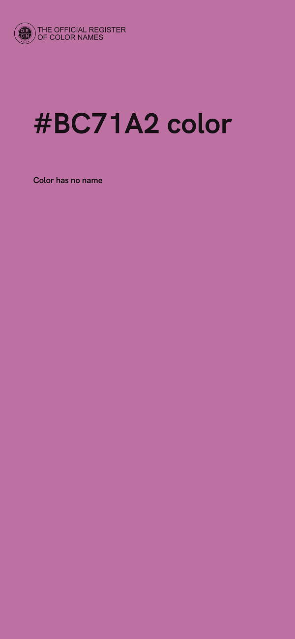 #BC71A2 color image