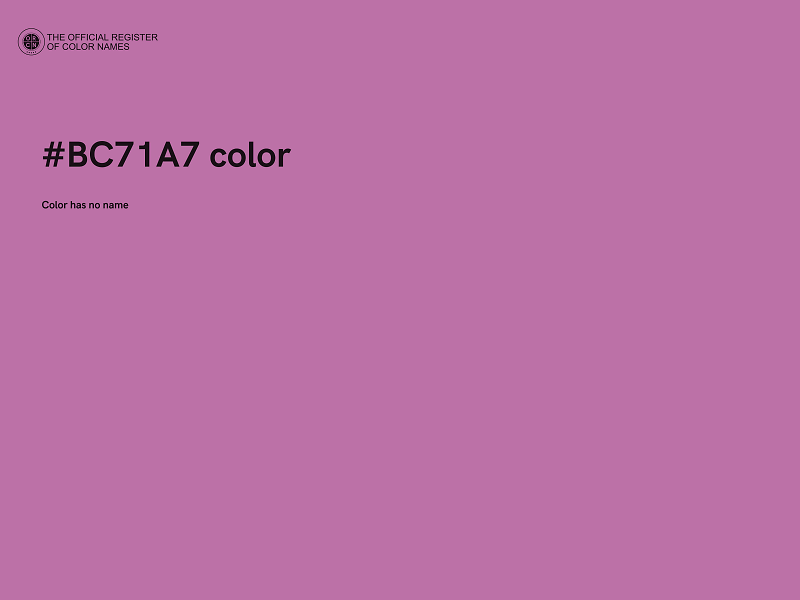 #BC71A7 color image