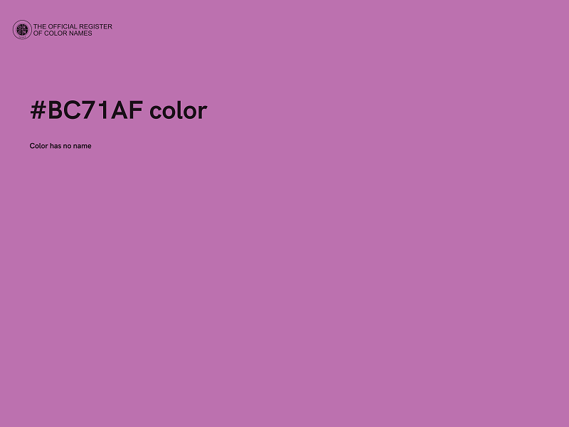 #BC71AF color image