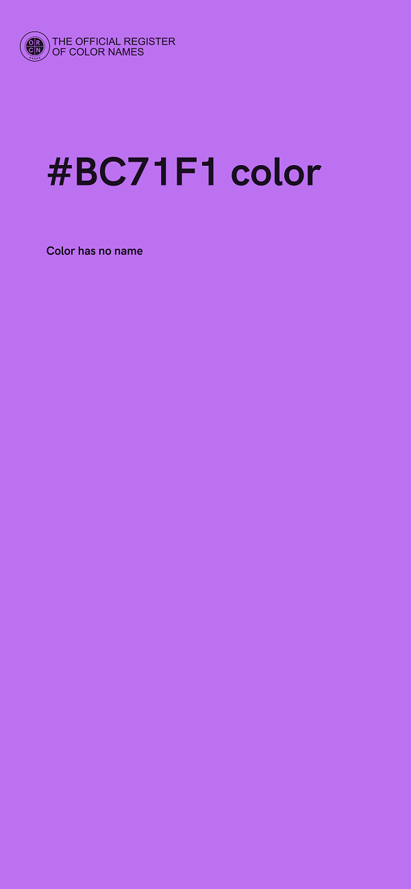 #BC71F1 color image