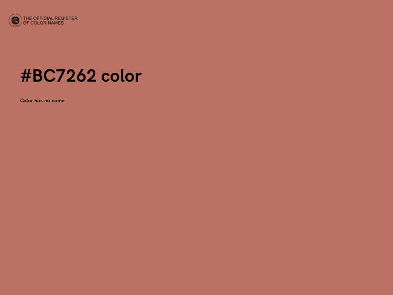 #BC7262 color image