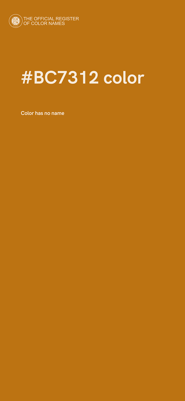 #BC7312 color image