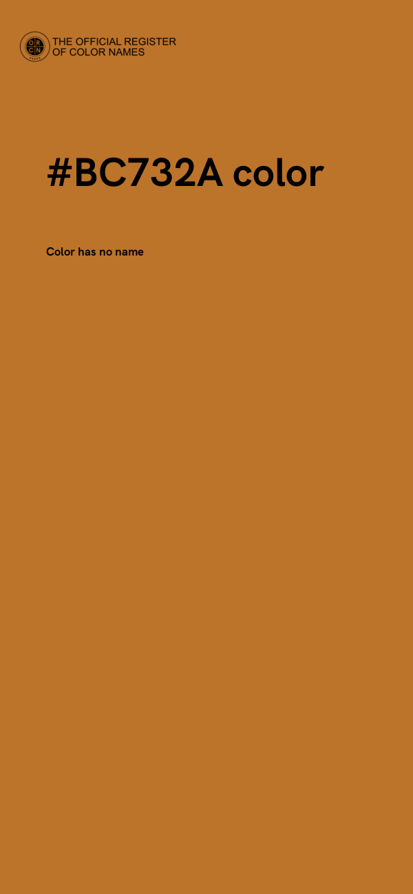 #BC732A color image