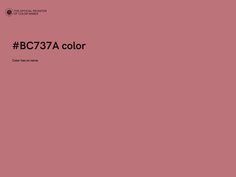 #BC737A color image