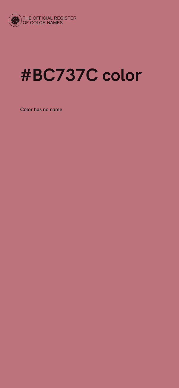 #BC737C color image