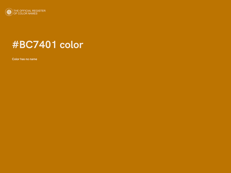#BC7401 color image