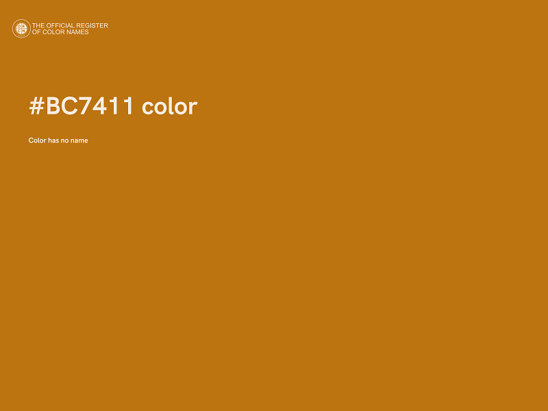 #BC7411 color image