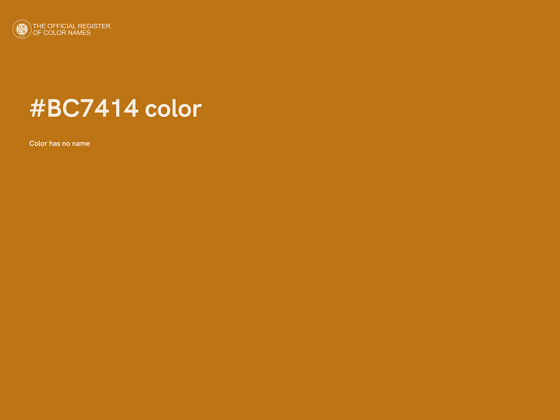 #BC7414 color image