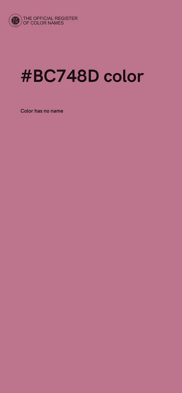 #BC748D color image