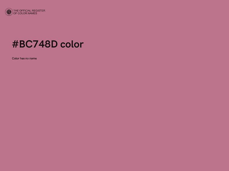 #BC748D color image