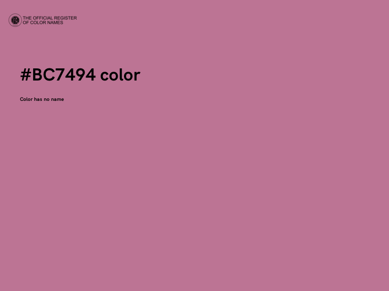 #BC7494 color image