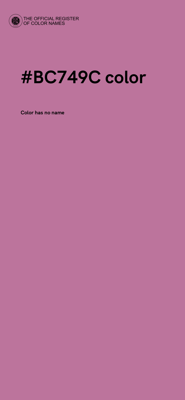 #BC749C color image