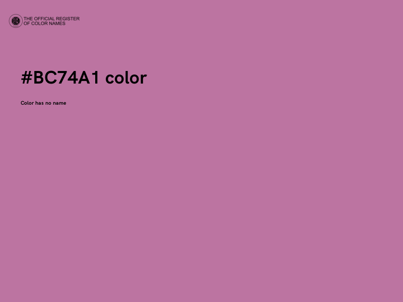 #BC74A1 color image