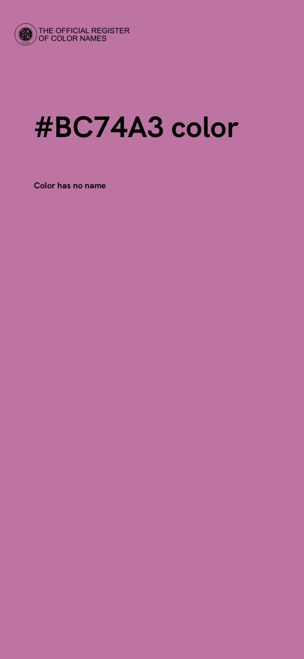 #BC74A3 color image