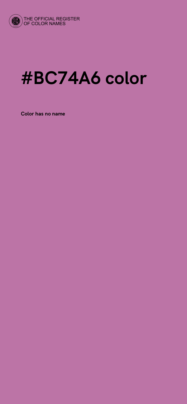 #BC74A6 color image
