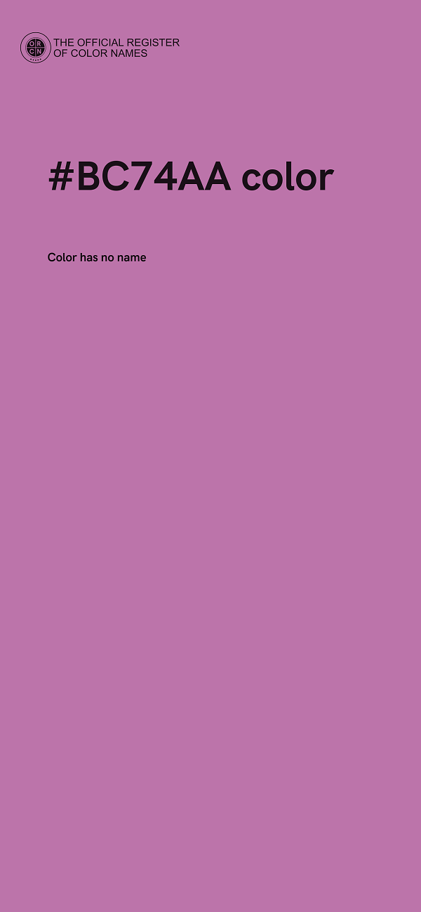 #BC74AA color image