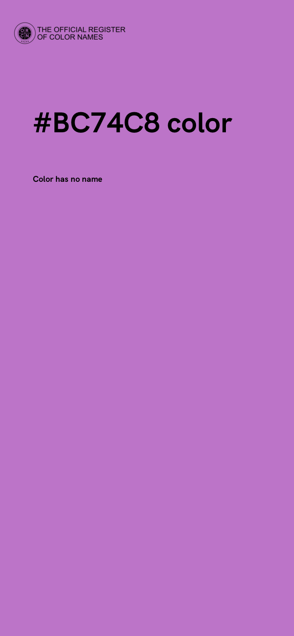 #BC74C8 color image