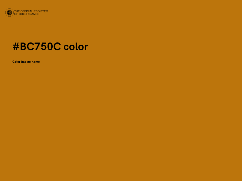 #BC750C color image